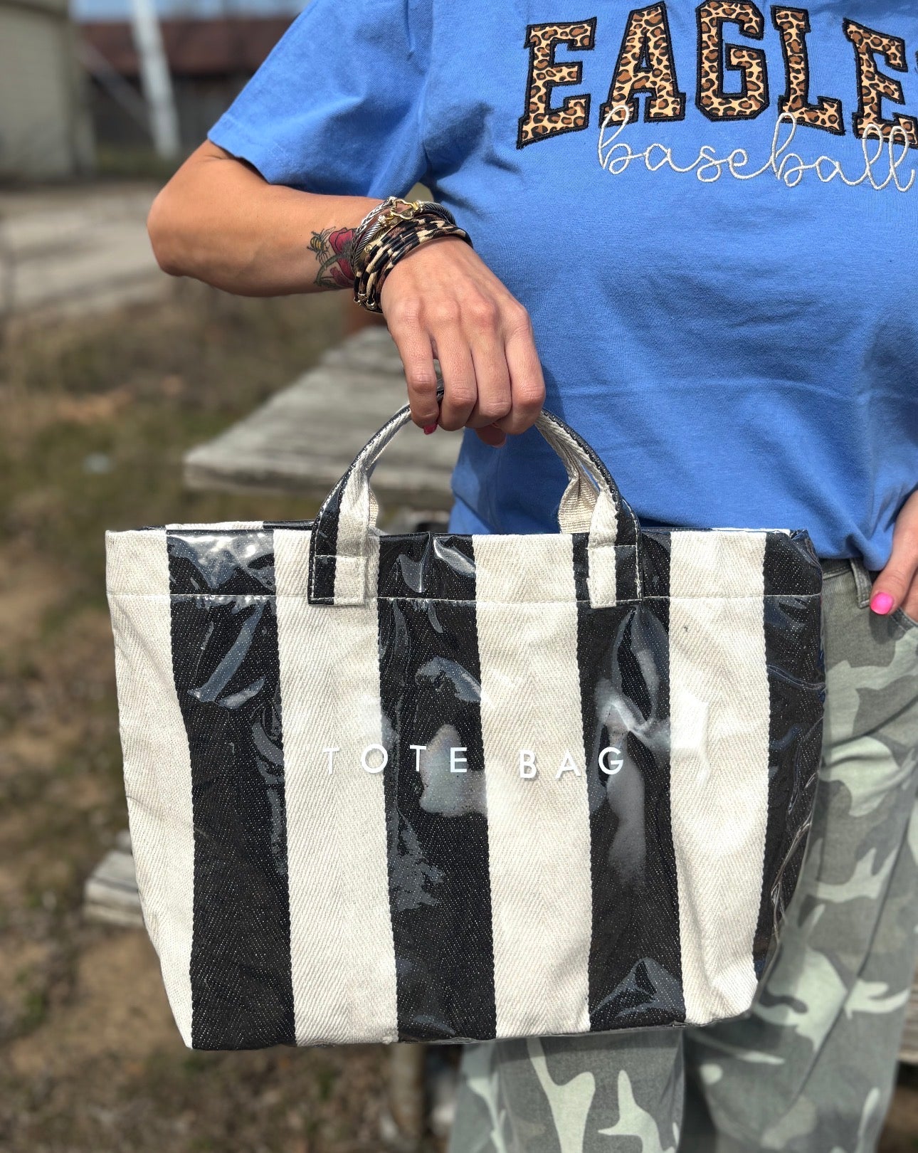 Striped Tote