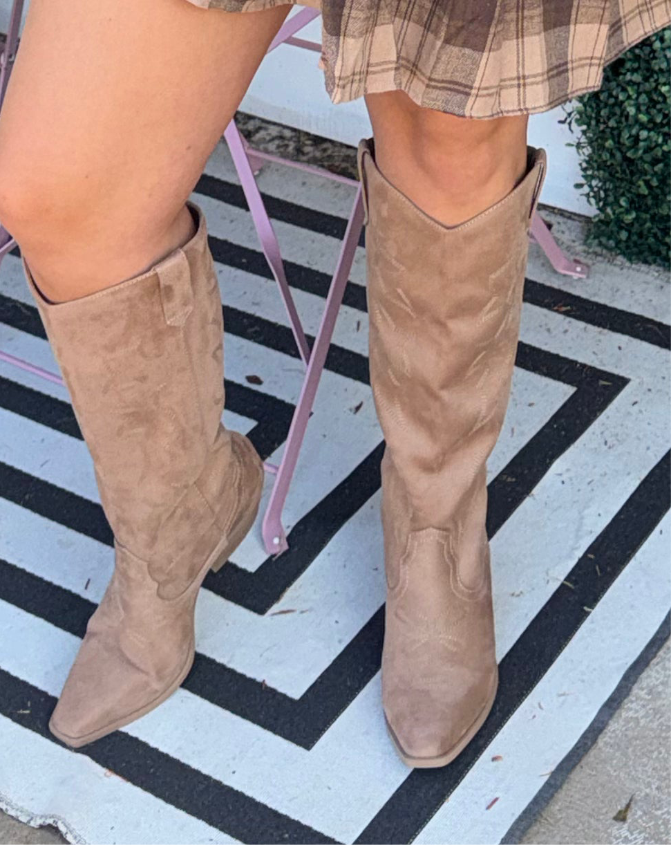 Western Suede Boots