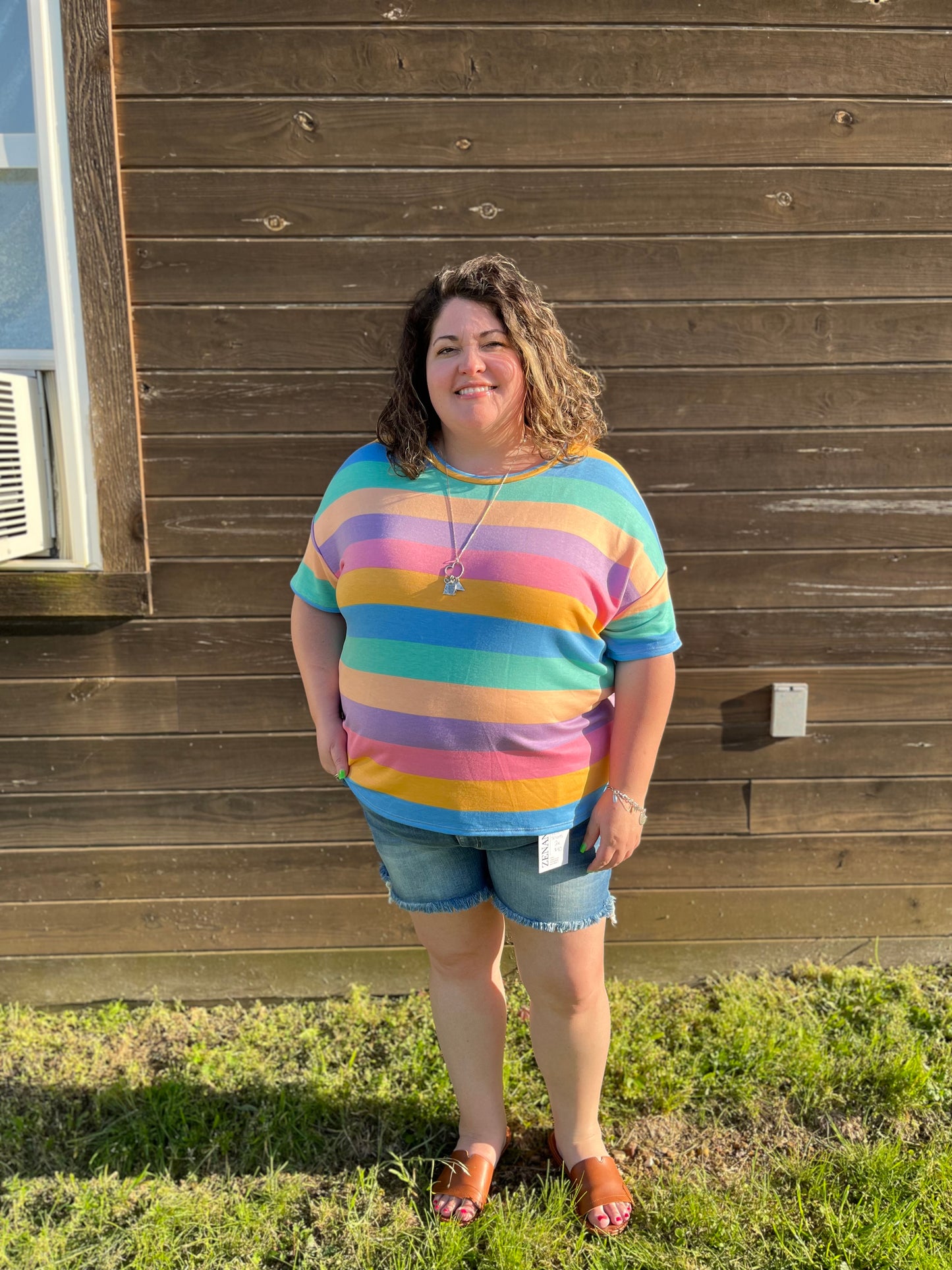 Rainbow Stripes Top