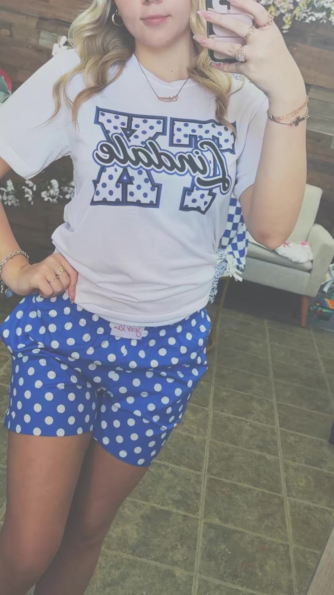 Polka dot shorts