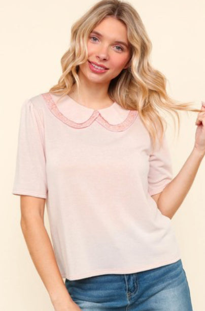 Peach Ruffle Top