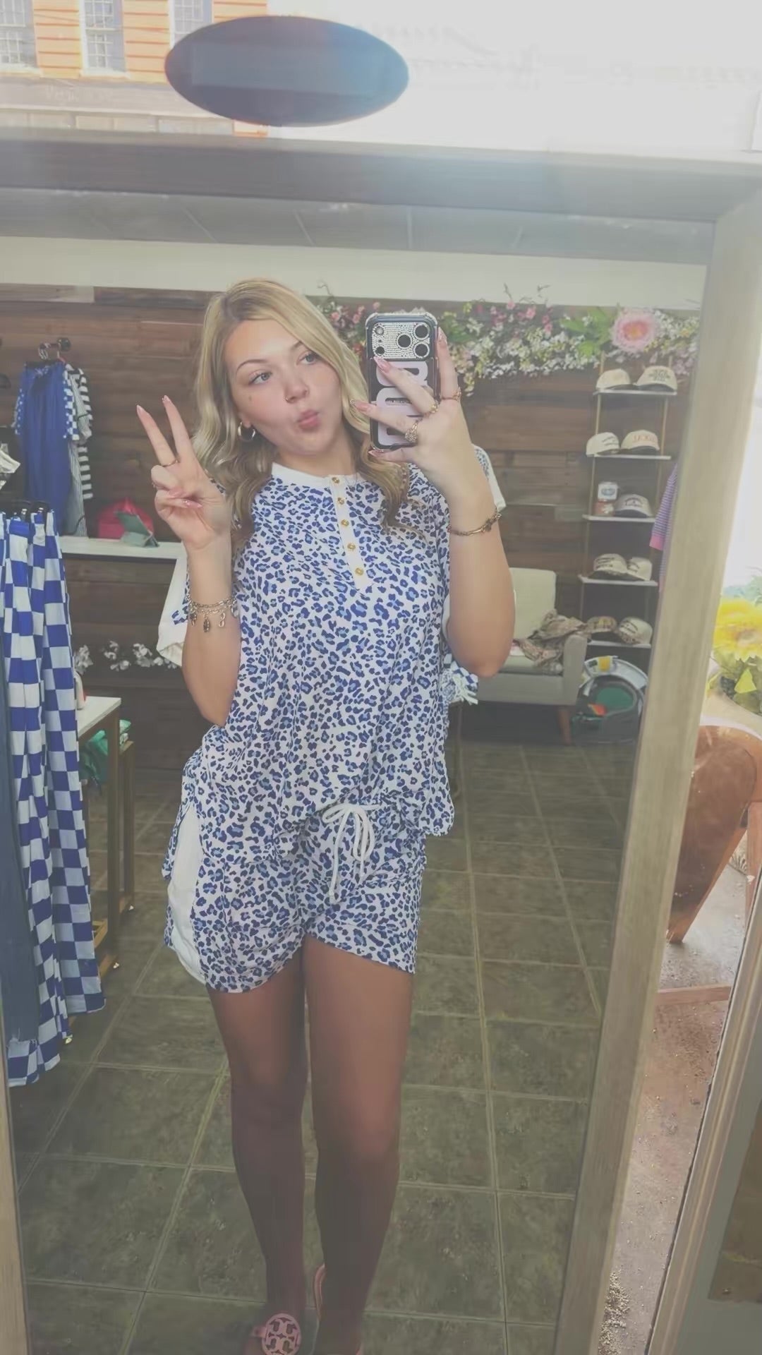 Blue leopard set