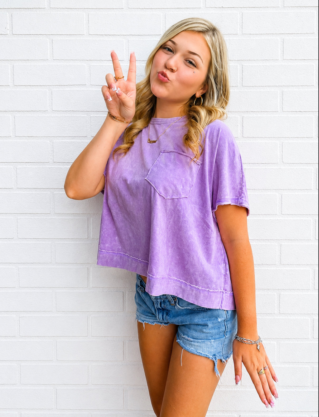 Lilac Pocket Top