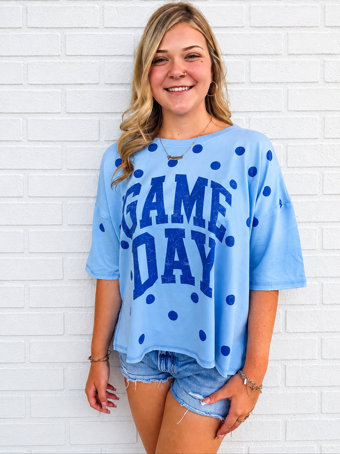 Polka Dot Game Day Top