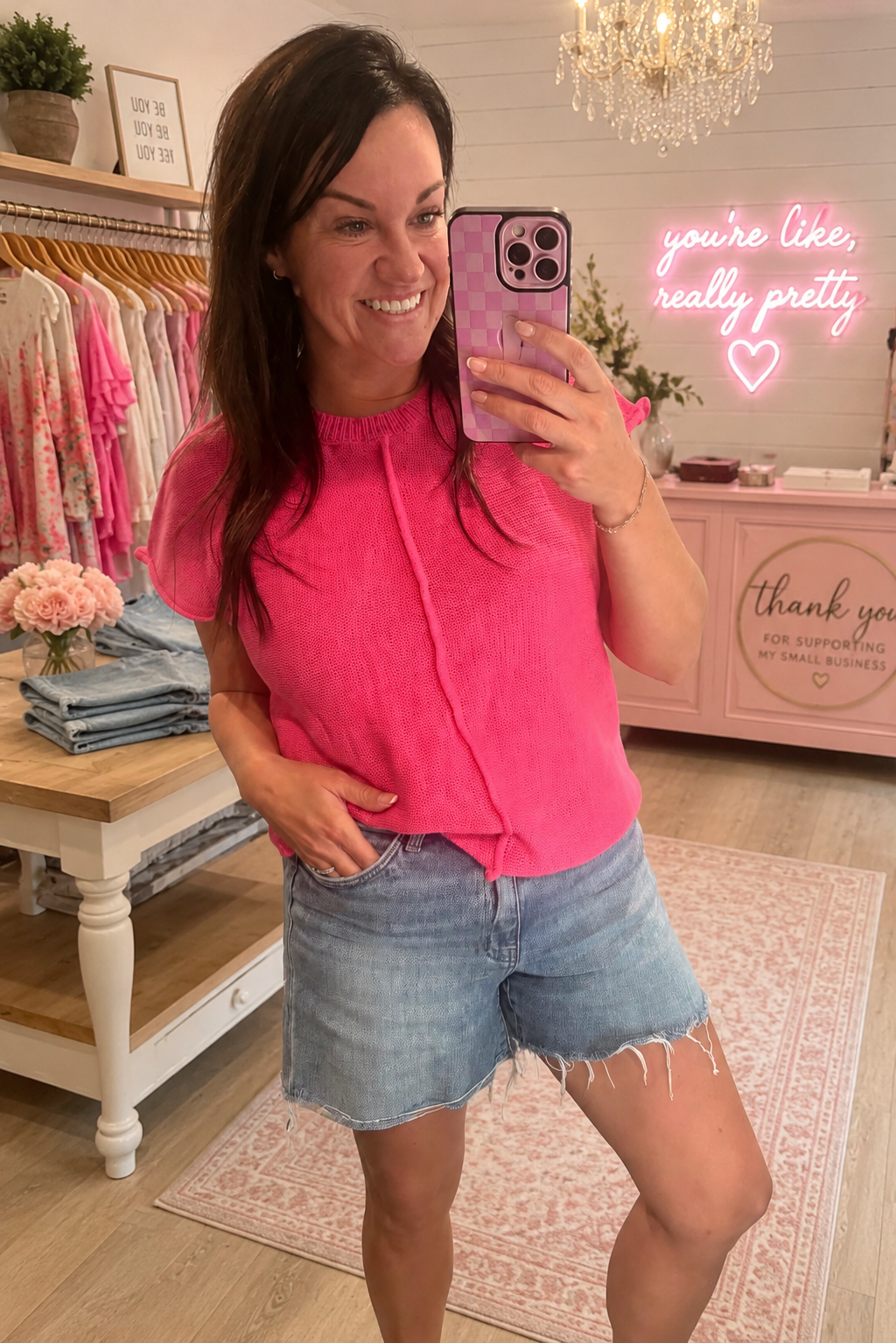 Pink Knit Tank