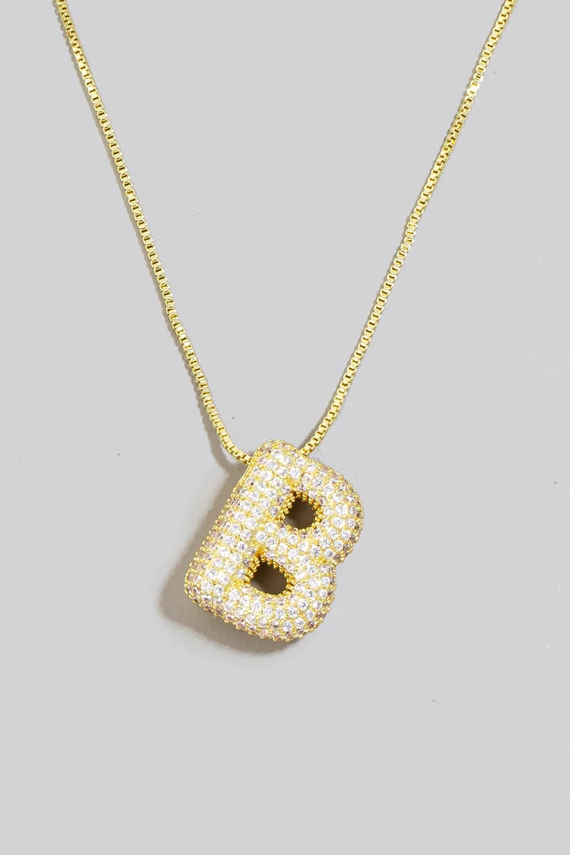 Bubble letter necklace
