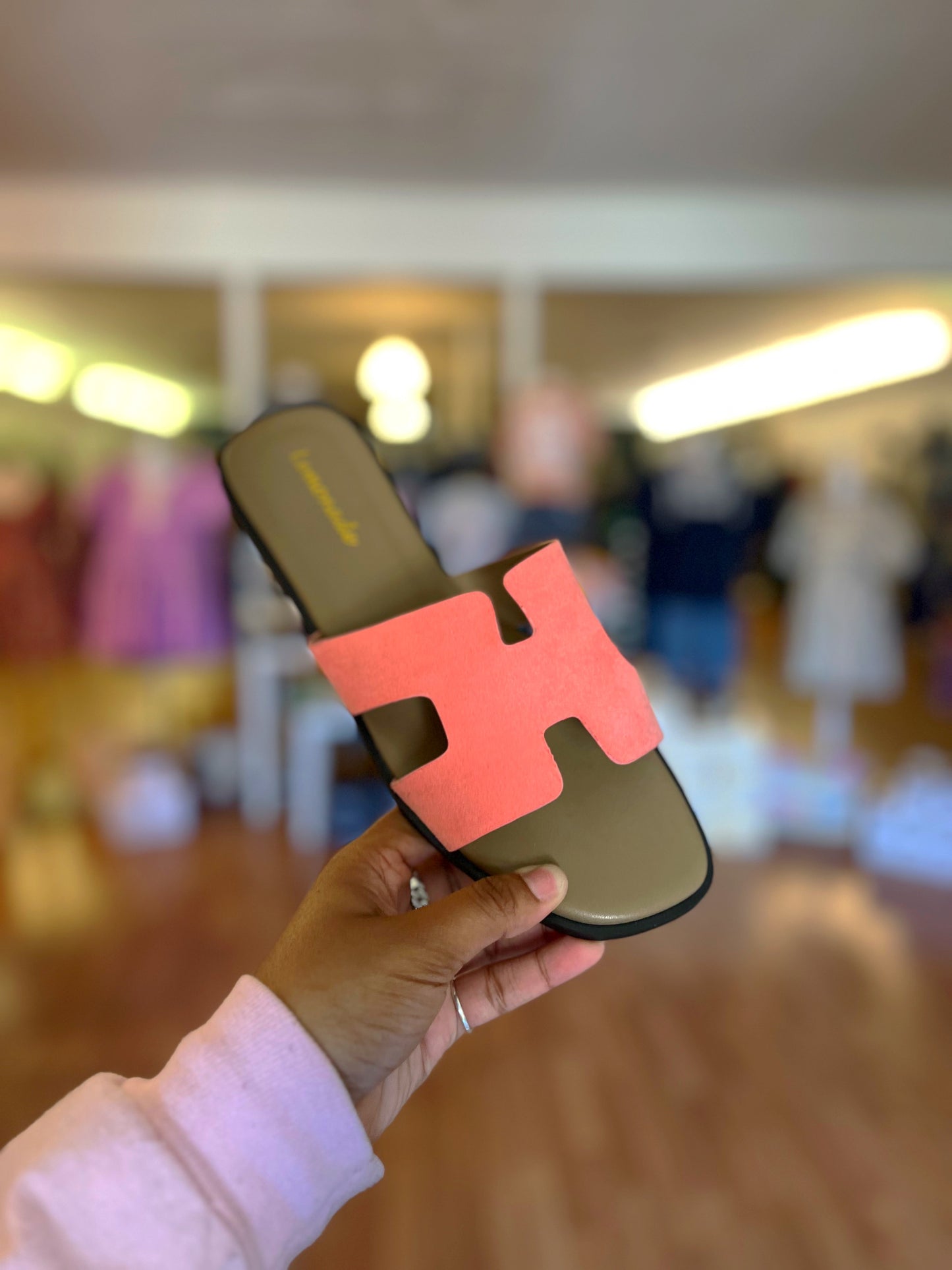 Pink lemonade sandals