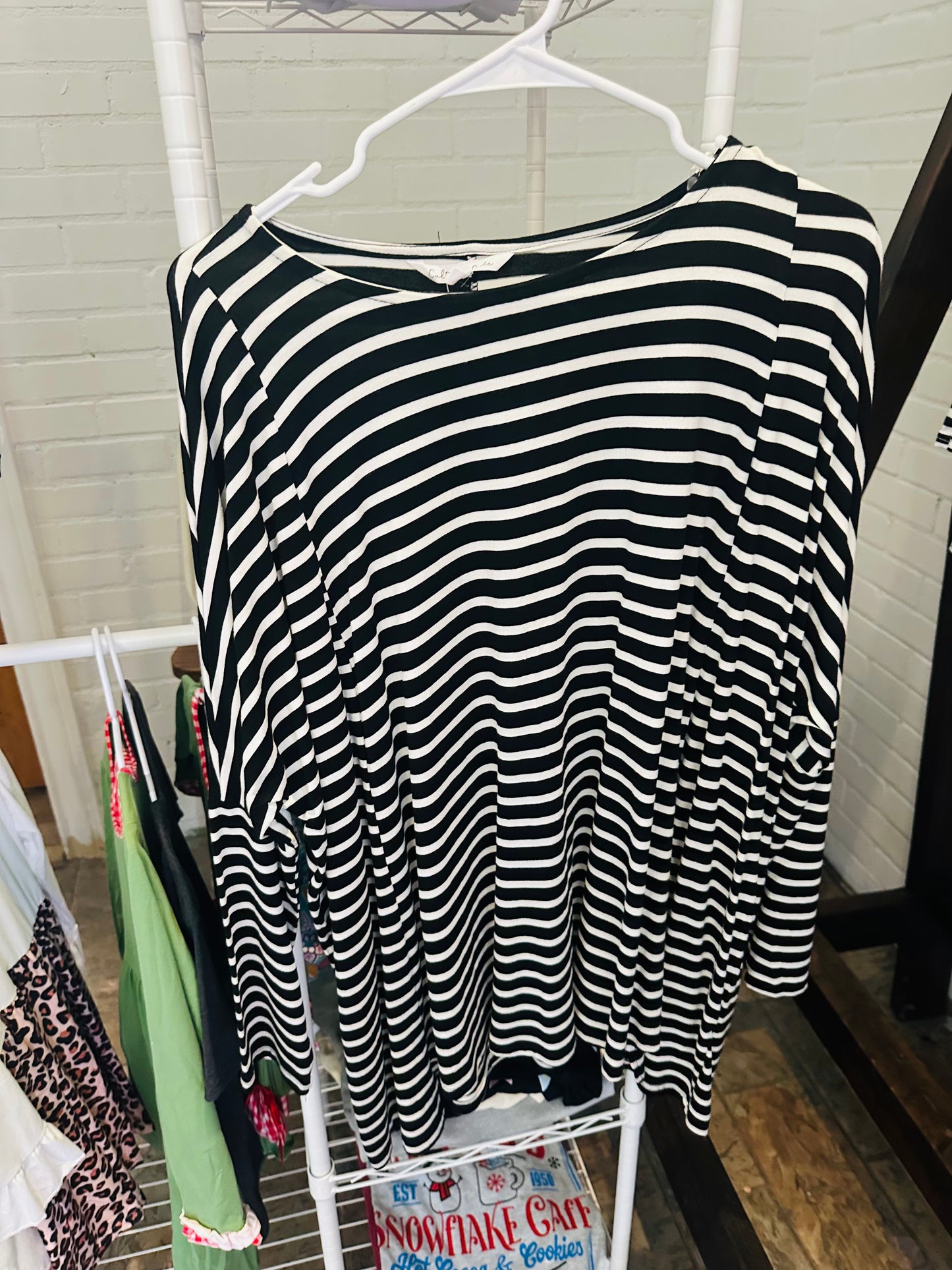 Black striped sweater