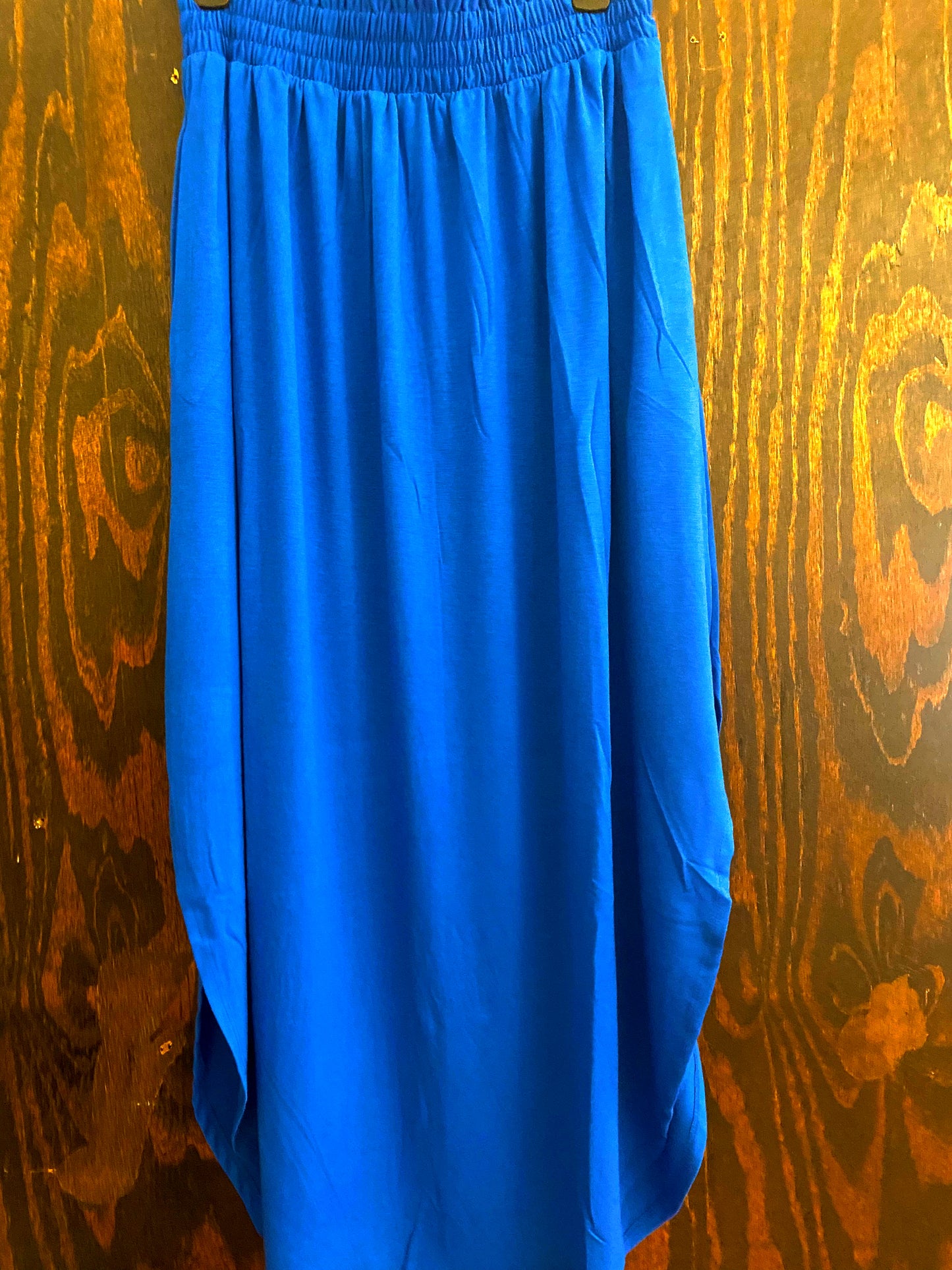 Long blue skirt