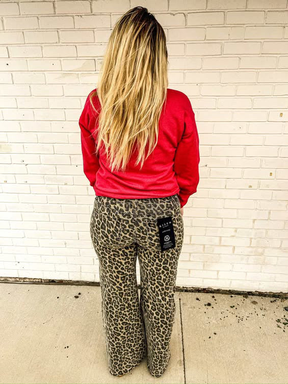 Leopard jeans