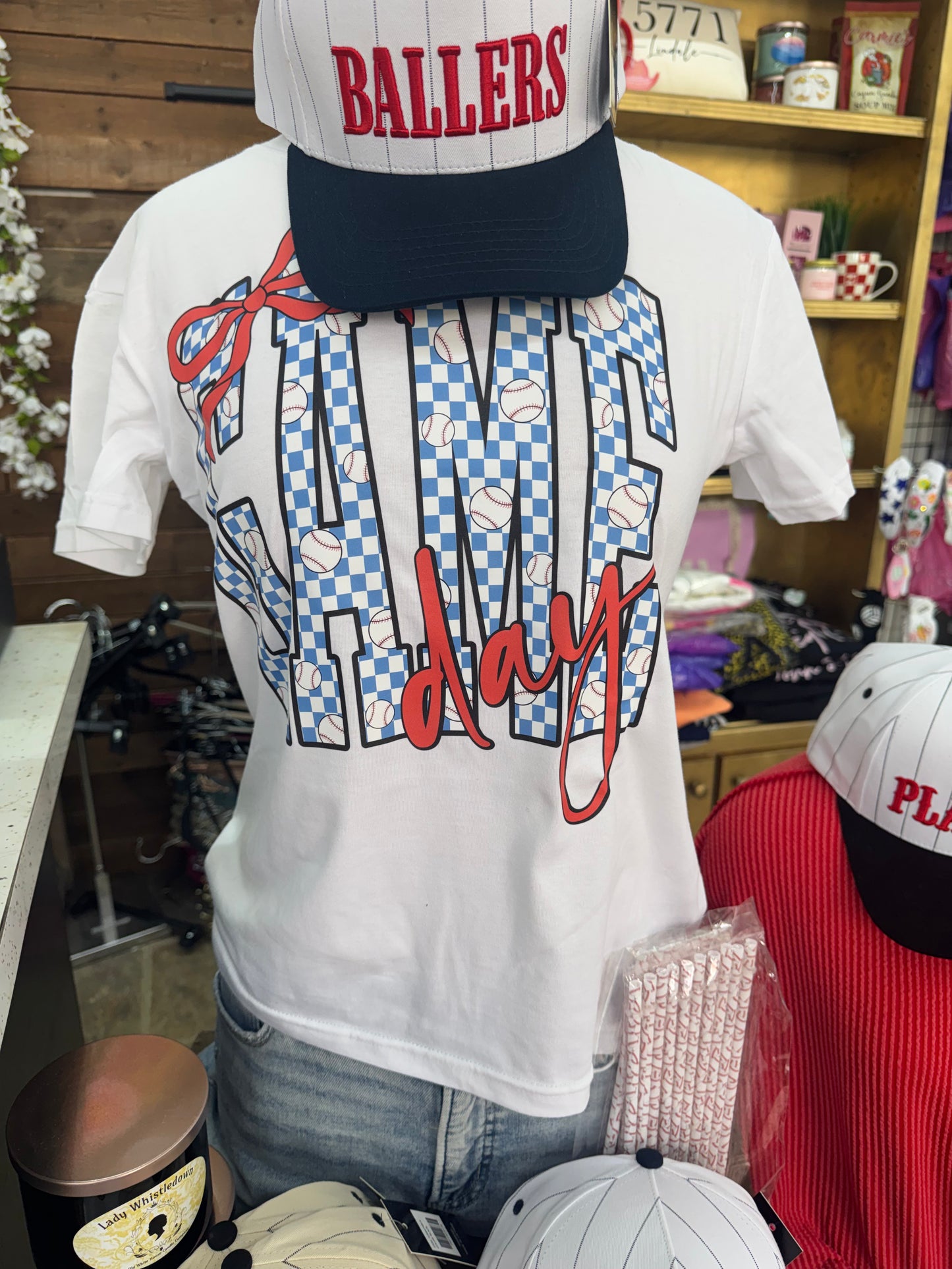White Game Day Tee