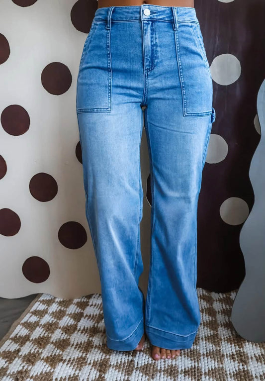 The Cloudy Days Wide-Leg Jeans