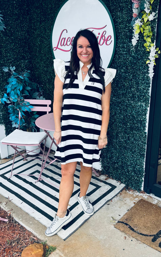 B&W Striped Dress