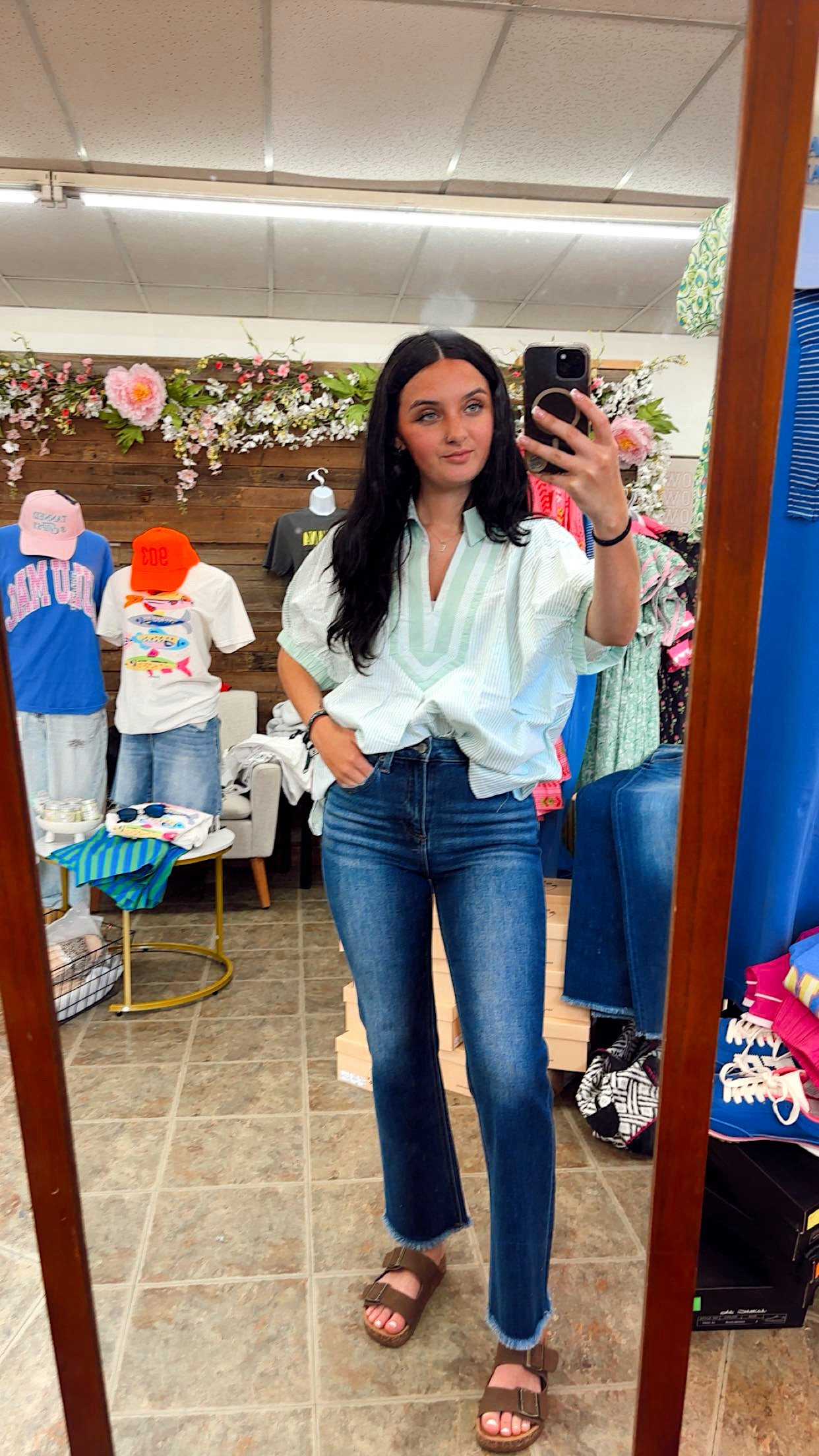 Striped pastel blouse