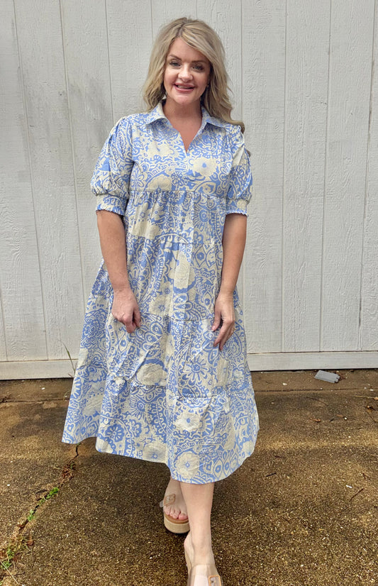 Blue Magnolia Dress