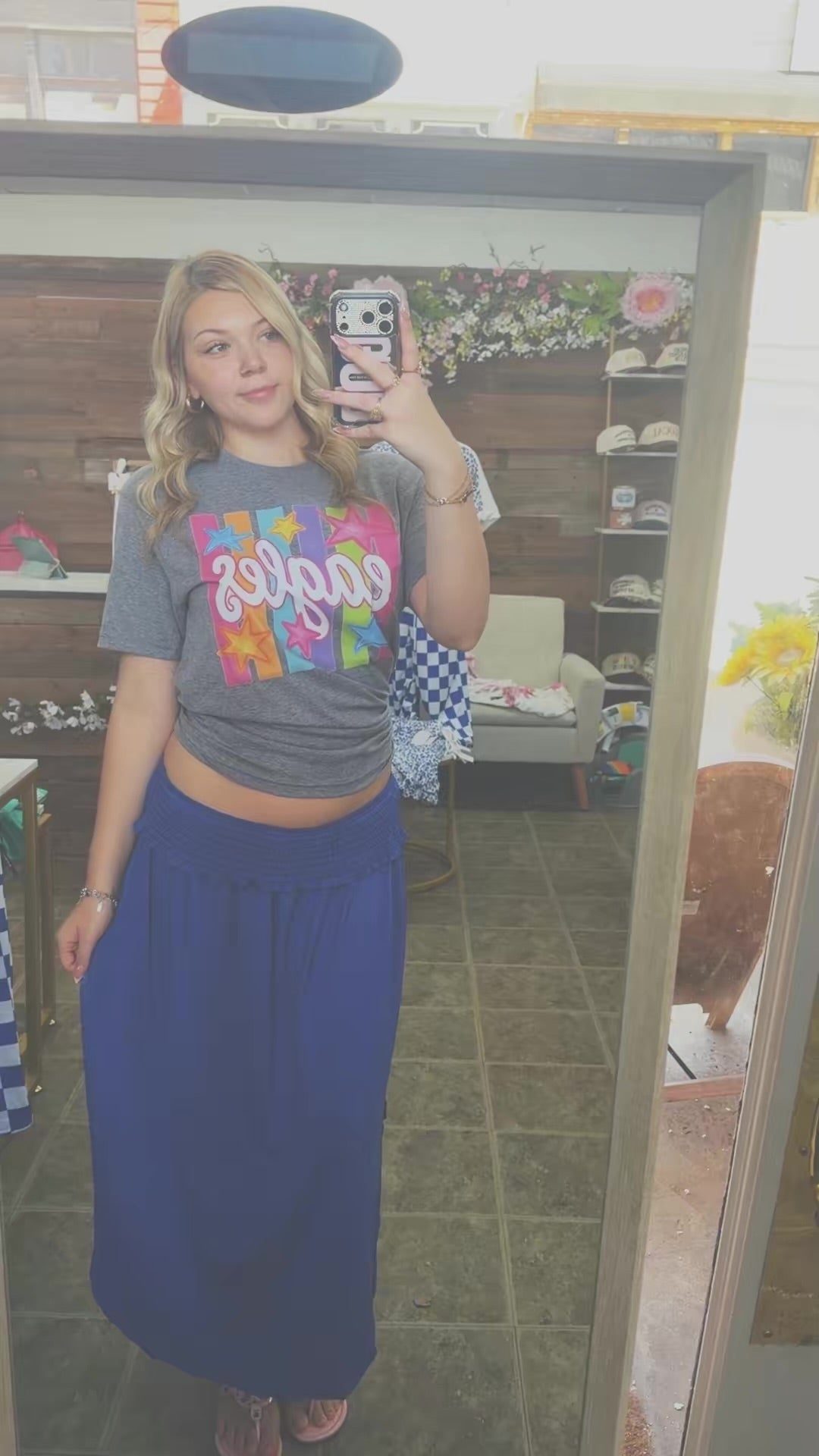 Long Blue Skirt