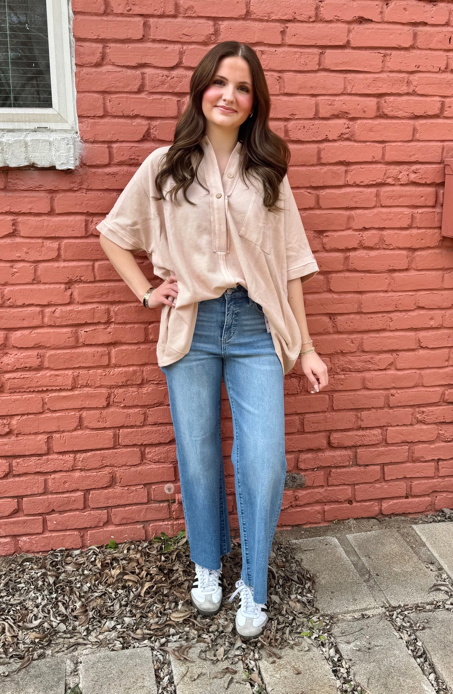 Tan Button Up
