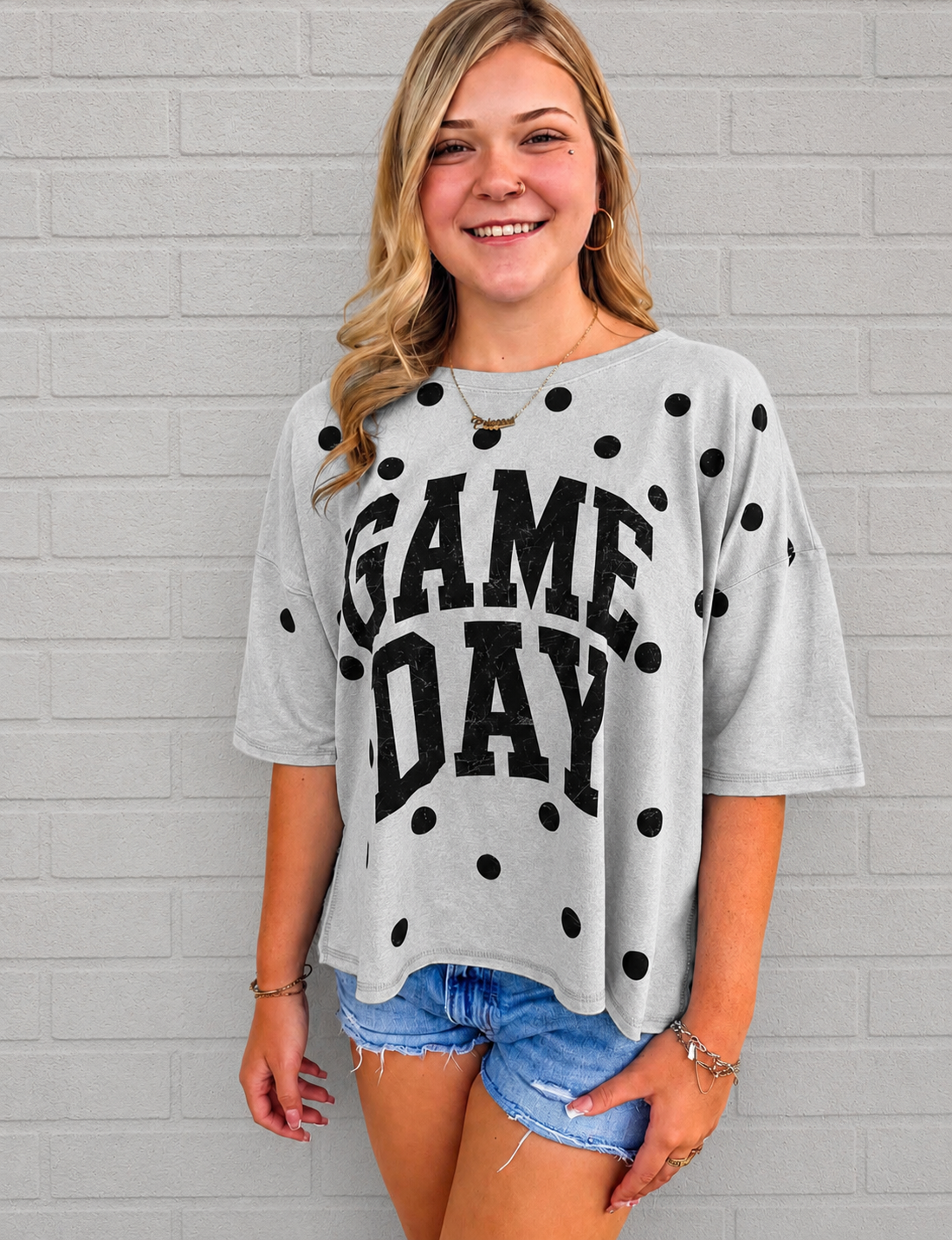 Polka Game Day Top