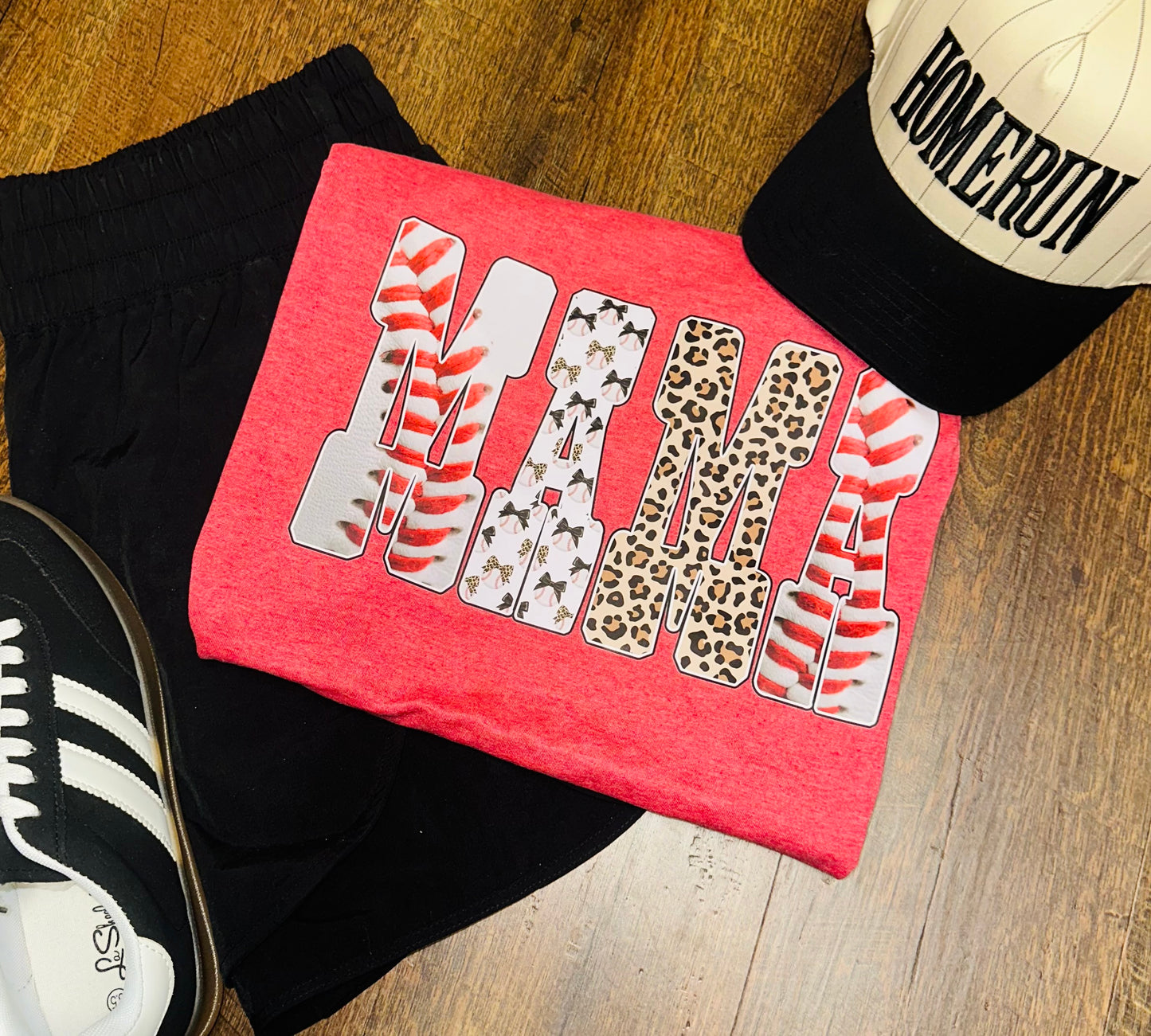 Red Mama Baseball Tee