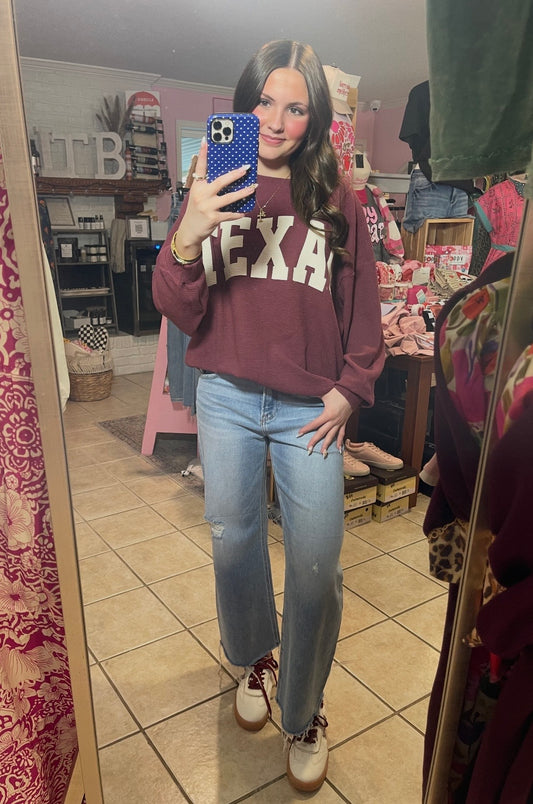 Maroon Texas Sweatshirt