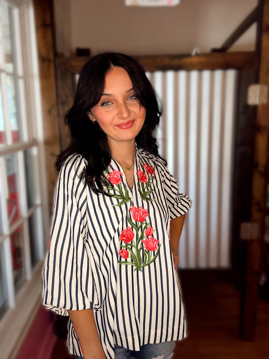 Petals and Pinstripes