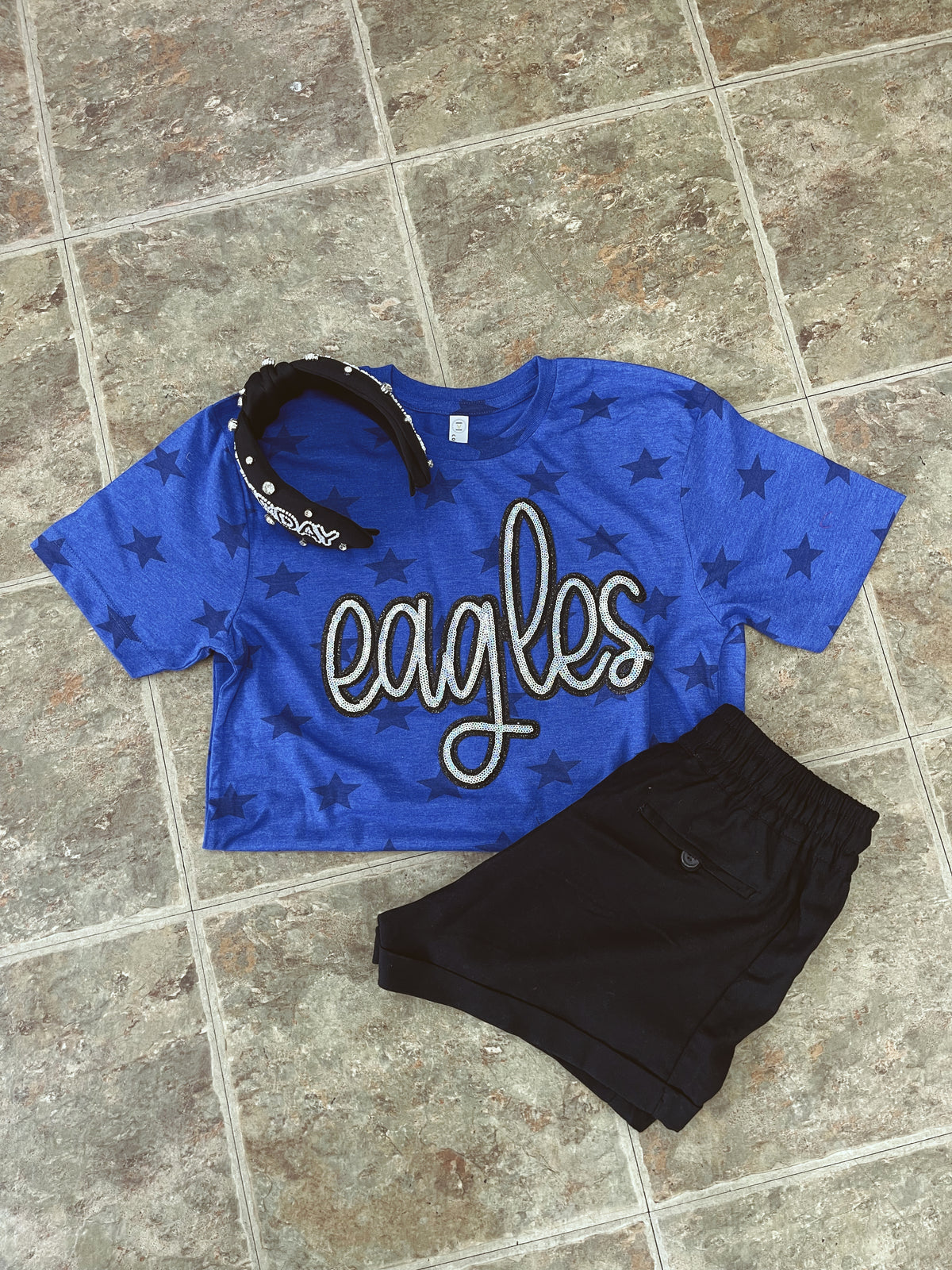 Sequin Eagles Tee