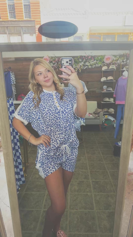 Blue leopard set