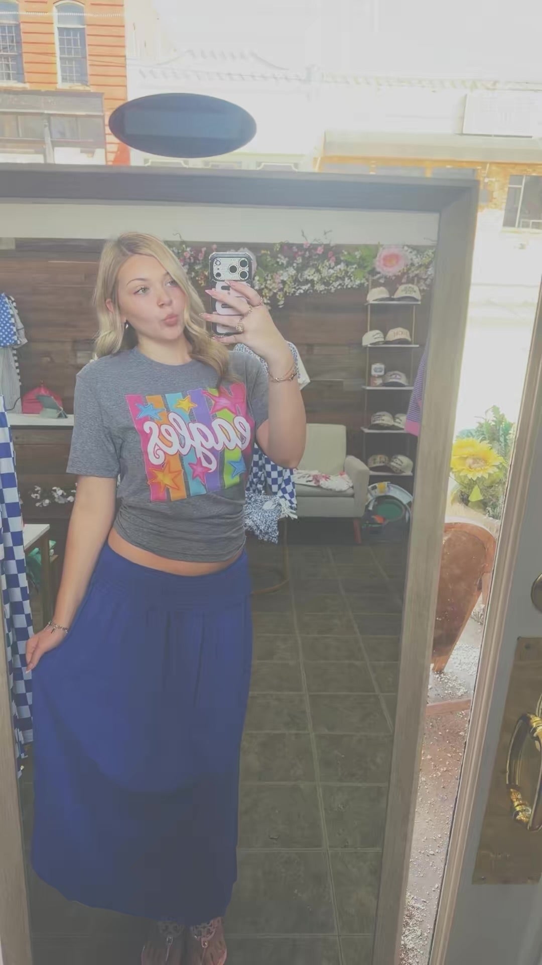 Long Blue Skirt