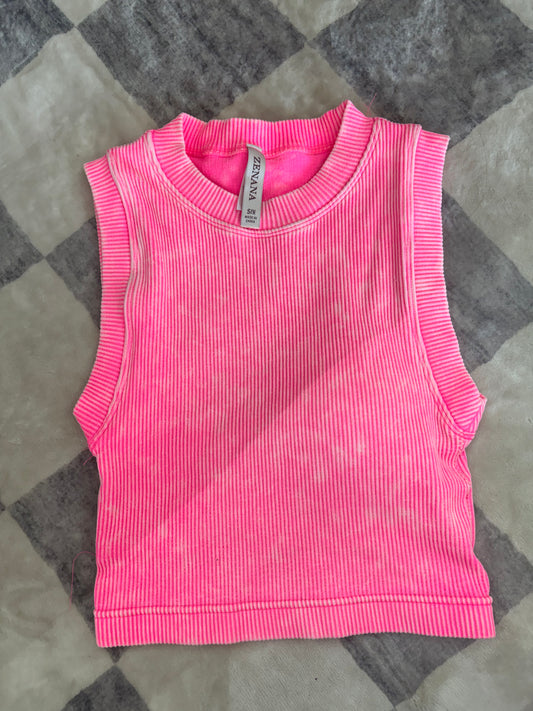 Hot pink tank