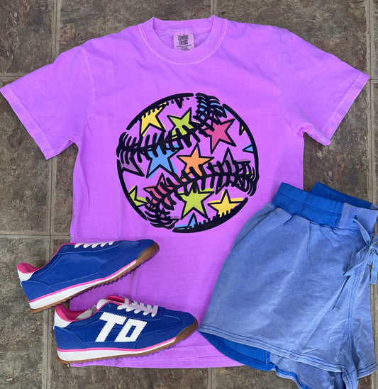 The Purple Star Baseball Tee