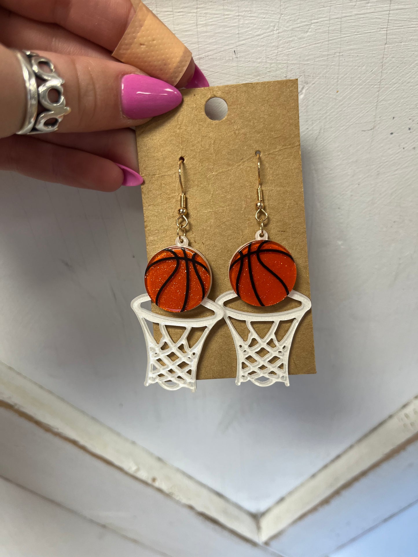 Basketball earrings