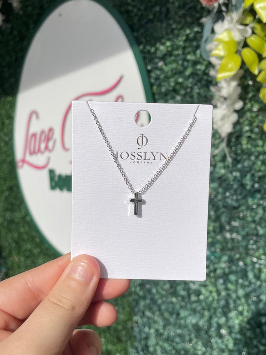 Silver cross necklace
