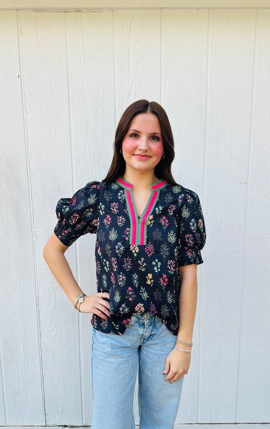 Azalea Floral Blouse