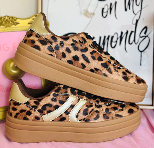 Leopard Platform Sneakers