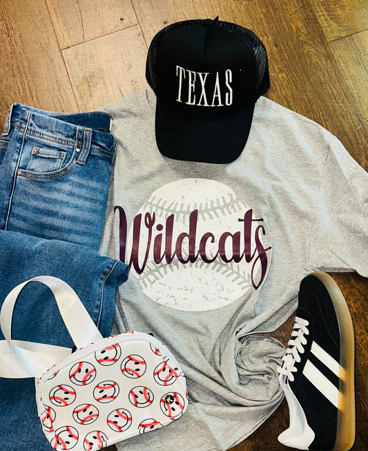 Grey Wildcats Tee