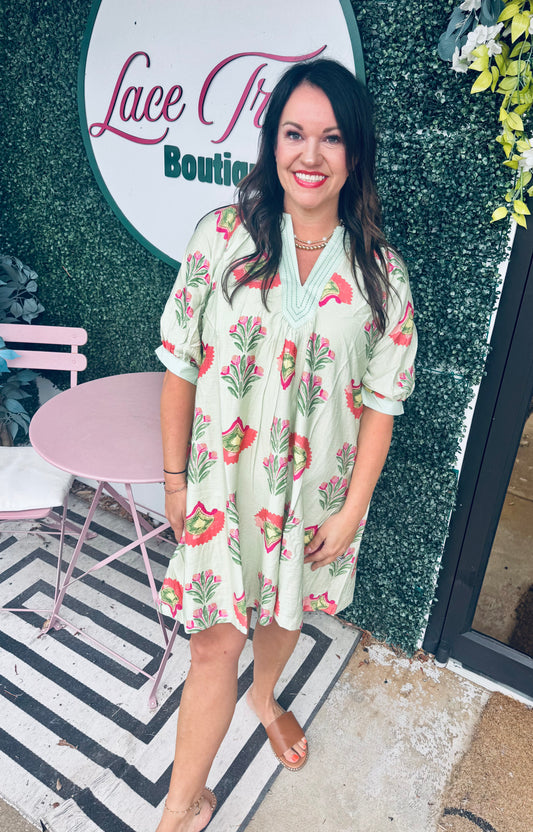 Green Garden Dress