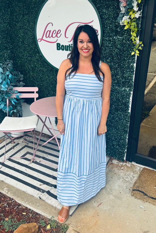 Blue Skies Striped Dress