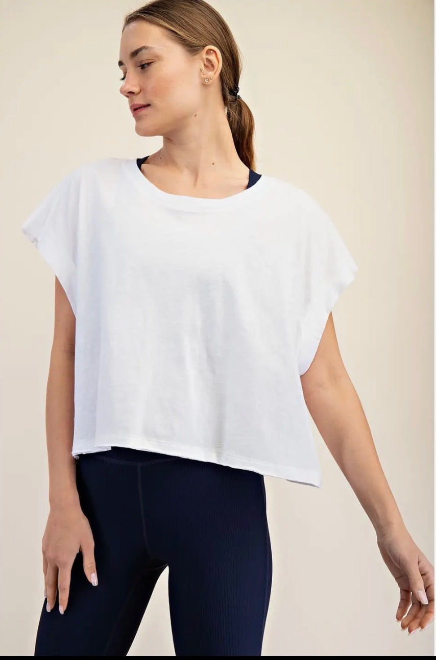 White Open-Back Top
