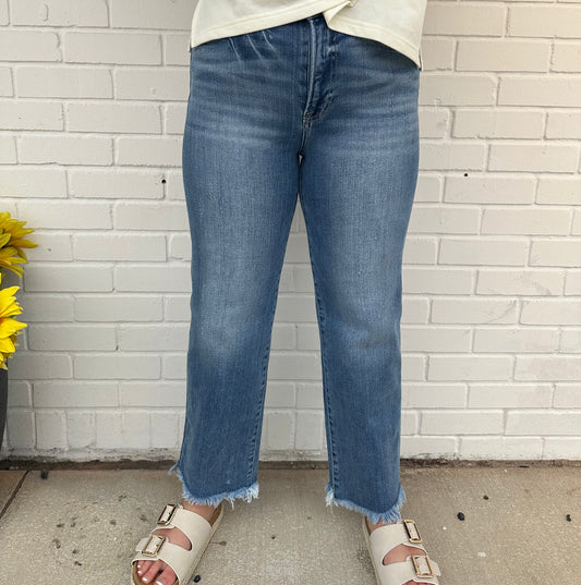 Denim Washed Risen Jeans