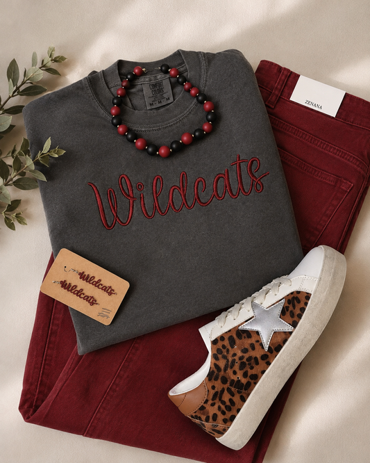 Embroidered Wildcat Tee