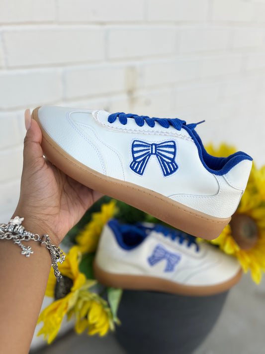 Blue Bow Sneakers