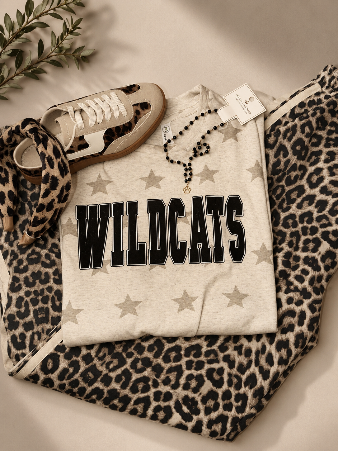 Cream Wildcat Star Tee