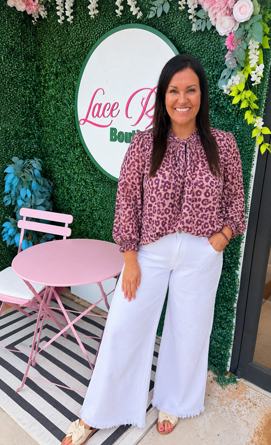 Smocked Collared Blouse