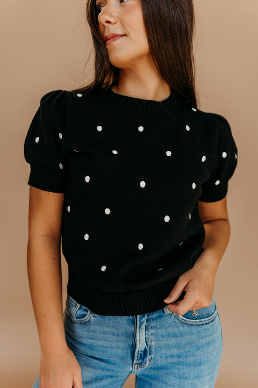 Black Spotted Top
