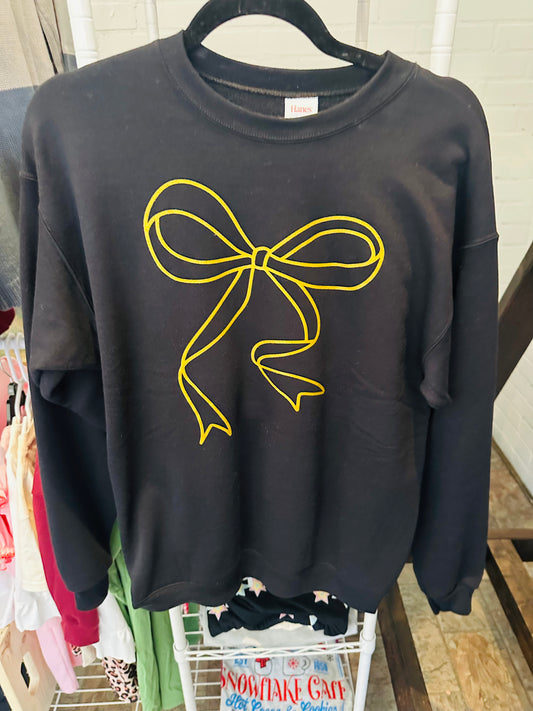 Bow black and gold Sweater