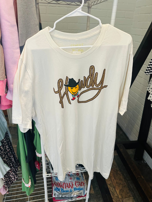 Cream Howdy Tee