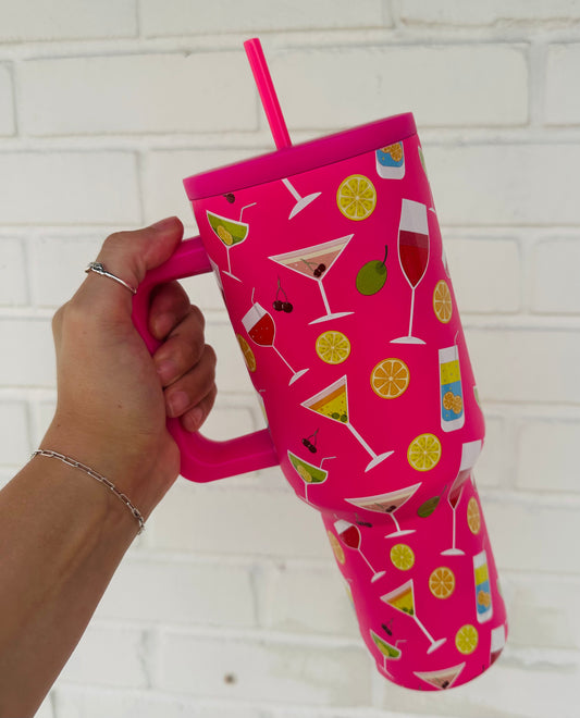 Hot Pink Summer Tumbler