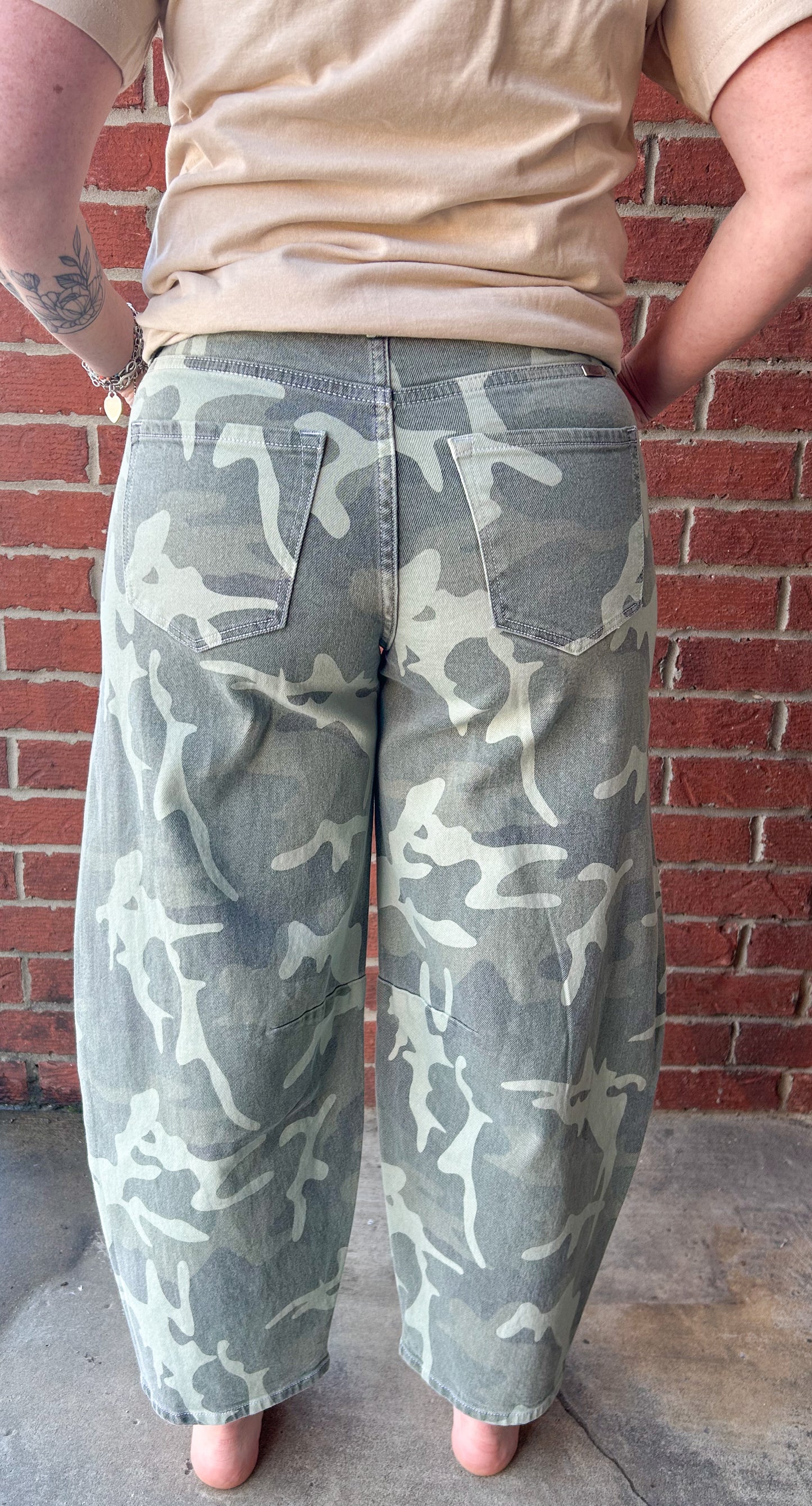 Camo Barrel Jeans