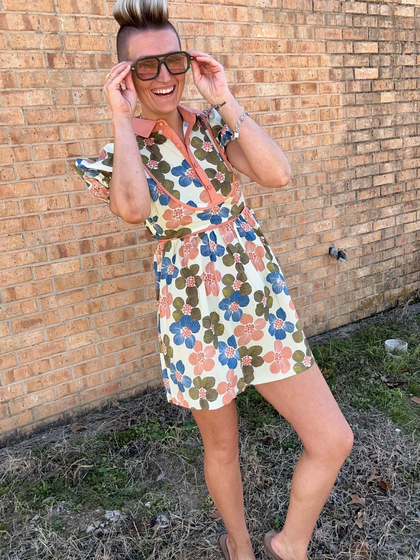 Floral Brown Dress