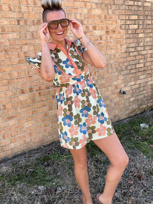 Floral Brown Dress